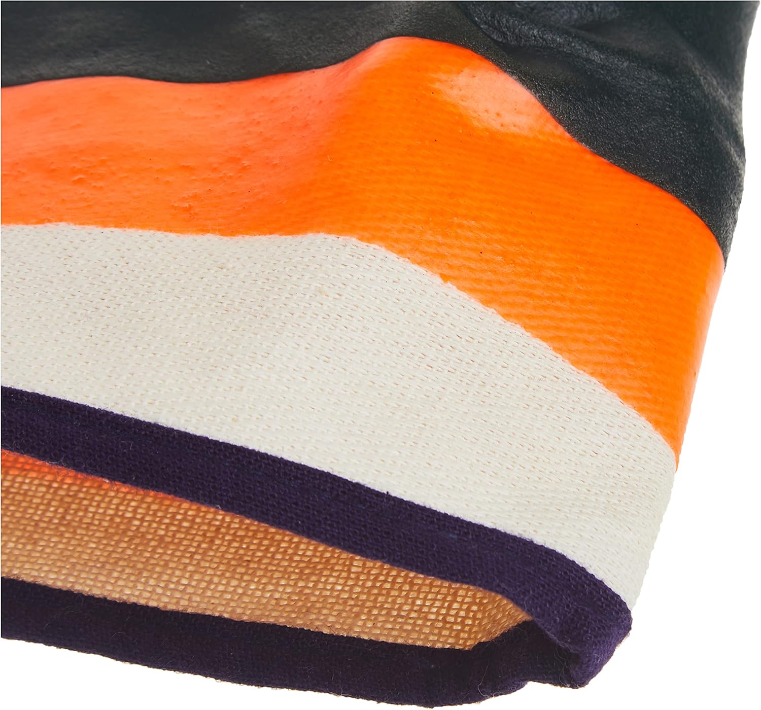 MCR Safety 6410SC Double-Dipped PVC Jersey Lined Sandpaper Finish Men's Gloves with Plasticized Safety Cuff, Green/Orange