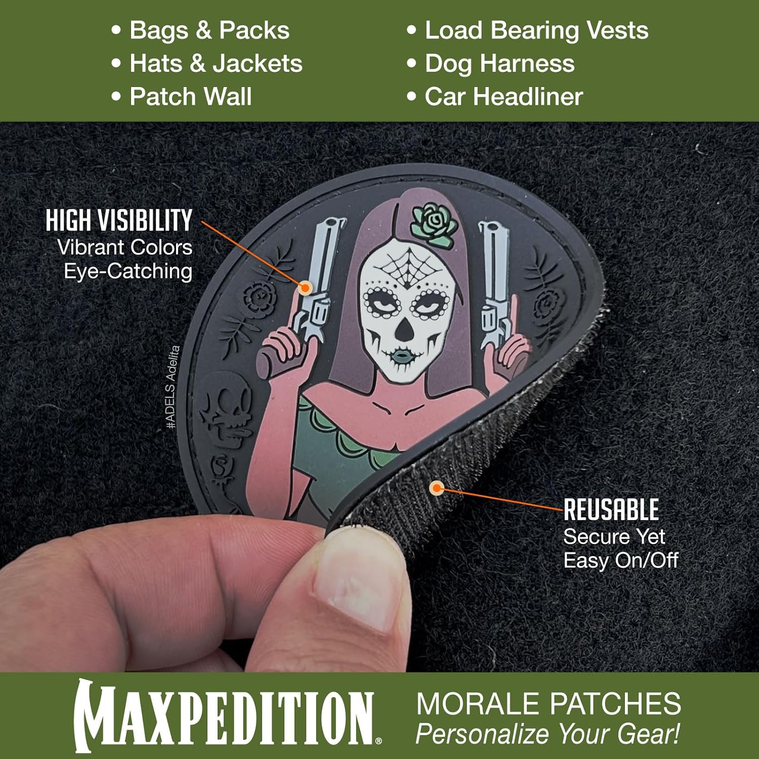 MAXPEDITION Adelita Morale Patch (PVC, Hook-Back, Tactical)