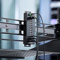 StarTech.com 10-Port Industrial USB 2.0 Hub, Rugged USB Hub withESD Level 4 Protection, DIN/Wall/Desk-Mountable USB-A Hub