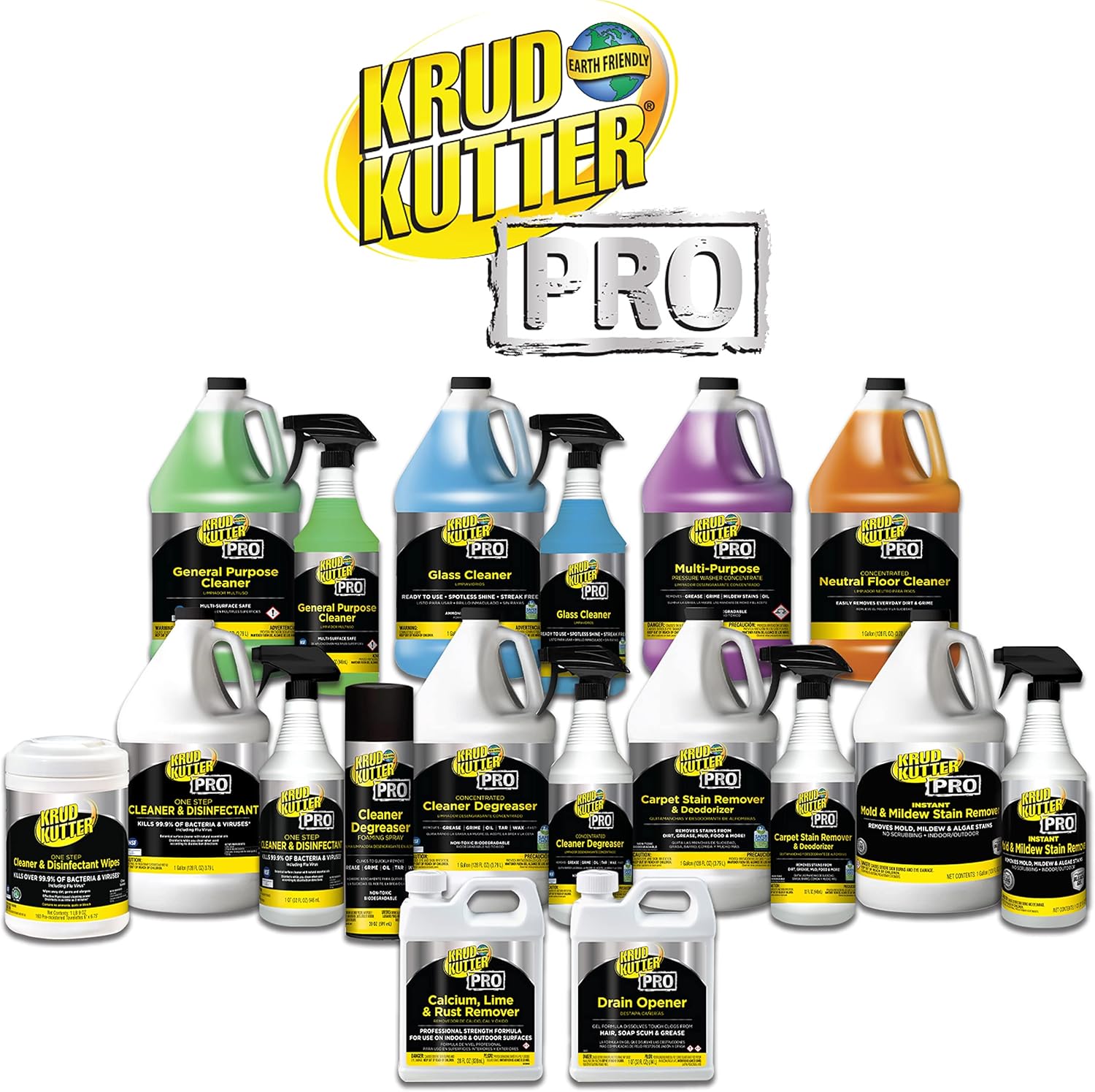 Krud Kutter Pro Concentrated Cleaner Degreaser, 1 Gallon, Case Of 4 Bottles