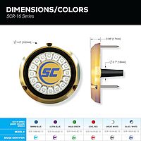 shadow-caster SCR-16 LED Underwater Boat Light - Dual Color Blue/White Combo - Bronze Housing - 60W Suface Mount