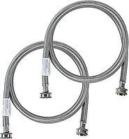 Certified Appliance Accessories Washing Machine Hoses (2 Pack), Hot and Cold Water Supply Lines, 4 Feet