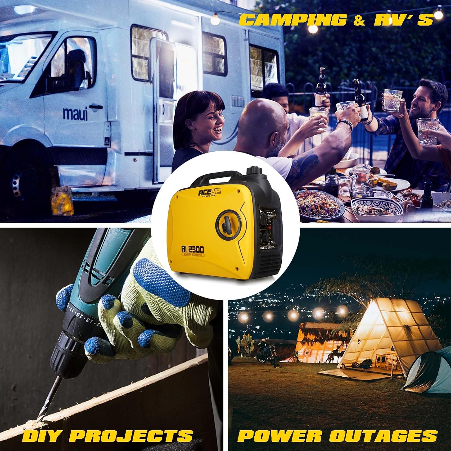 Aceup Energy Generador inversor portátil de 2300 W