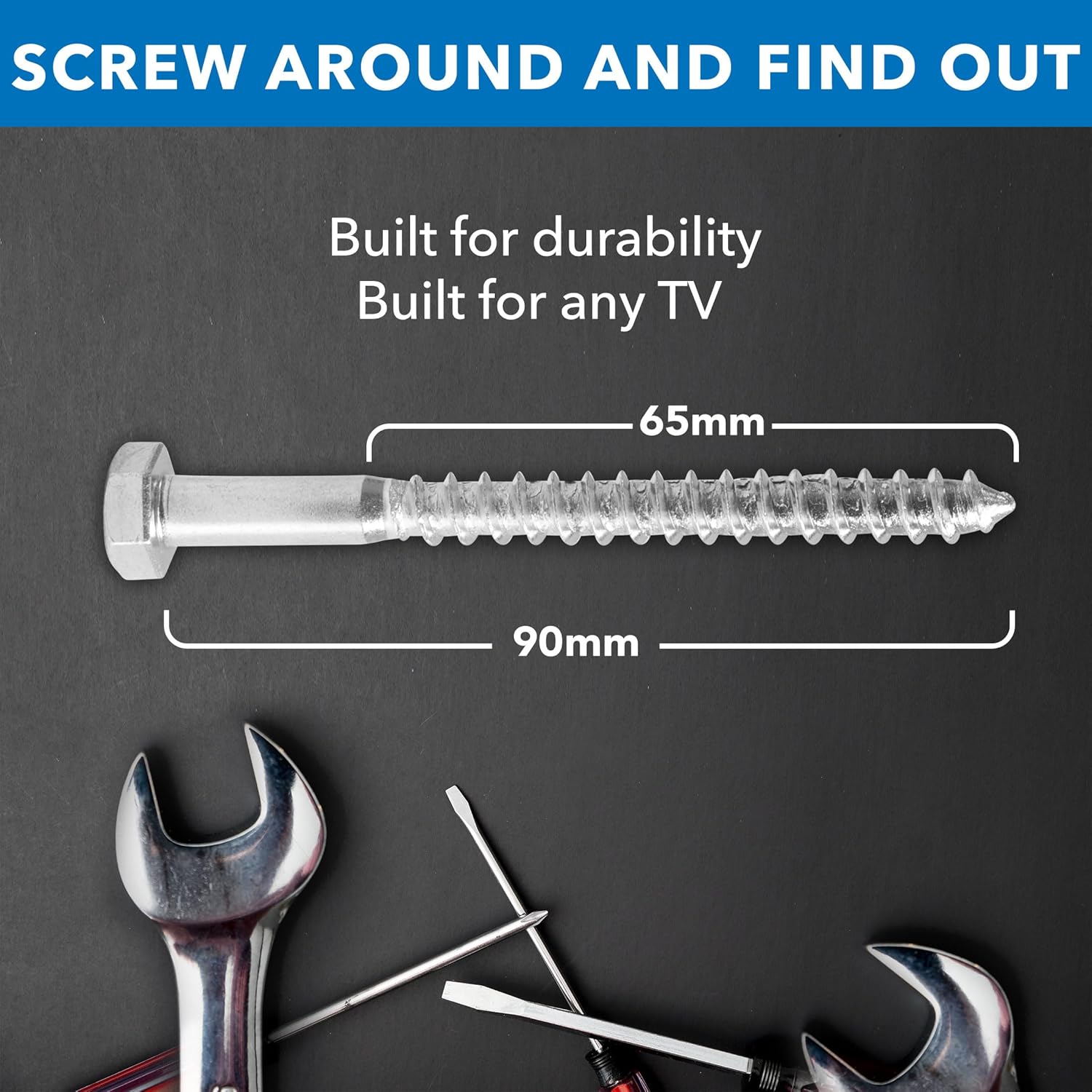 Mount-It! Universal TV Mounting Hardware Kit, Lag Screw and Drill Bit Set Includes Screws, Washers, Fischer Anchors