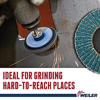 WEILER BobCat Zirconia Alumina Flap Discs, Plastic Backing, for Die Grinders