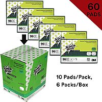 Scotch-Brite General Purpose Scouring Pad 96CC, 6 in x 9 in, 10/Pack, 6/Pack/Case 10 Pads/Pack, 6 Packs/Case
