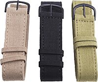 SMITH & WESSON Men's Military Watch with Interchangeable Canvas Straps, Water Resistant, Date Display