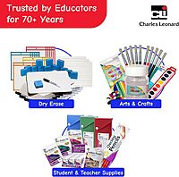 CHARLES LEONARD Dry Erase Lapboard Class Pack with Markers and Erasers