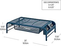 MIND READER Monitor Stand Ventilated Metal Mesh Laptop Riser and Desktop Organizer