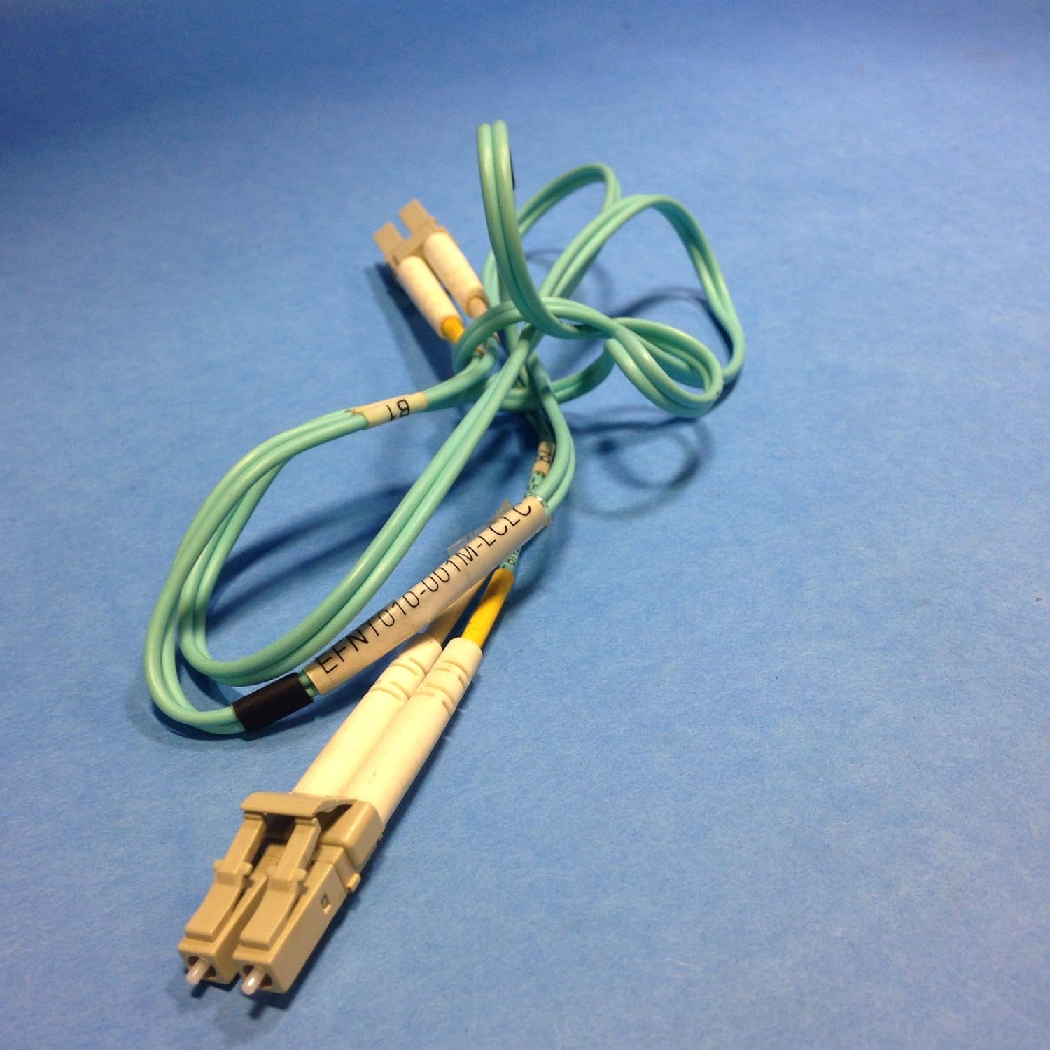 Black Box EFNT010-001M-LCLC OM3 50/125 Multimode LC-LC Fiber Patch Cable, Aqua, 1 m