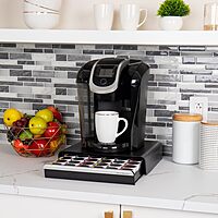 Mind Reader Single Serve Coffee Pod Drawer, 36 Pod Capacity, Countertop Organizer, Breakroom, 12.75"L x 13"W x 3"H, Black