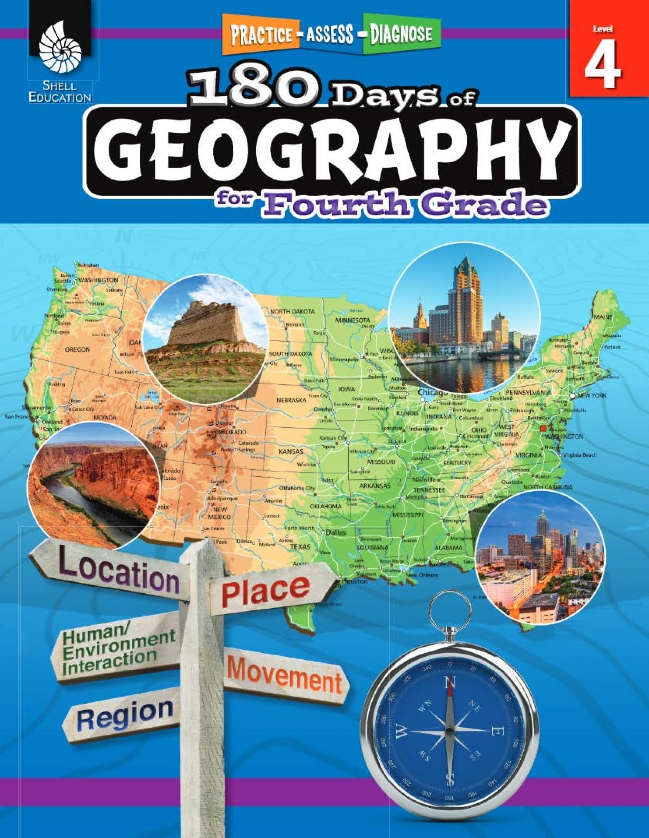 180 Days™: Social Studies, Geography for 4th Grade Practice Workbook for Classroom and Home