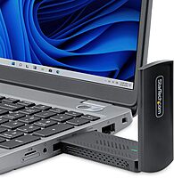 StarTech.com Wi-Fi 6E USB Adapter/Dongle, for Desktop/Laptop PC, Wireless NIC w/Foldable Antenna, WiFi 2.4/5/6GHz Network