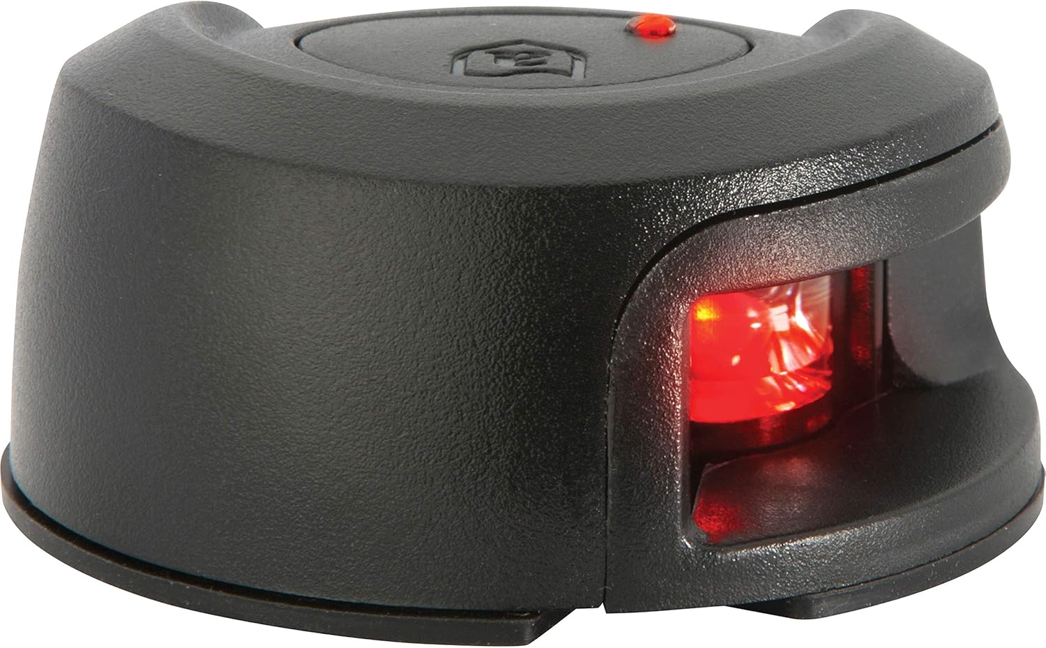 Attwood LightArmor Deck Mount Navigation Light - Black Composite - Port (red) - 2NM