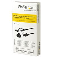 StarTech.com 3-in-1 Braided USB 2.0 Charging & Sync Cable (1m)