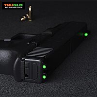 TRUGLO Tritium Pro Night Sights for Glock Handgun Models - Front & Rear Set (White Ring)