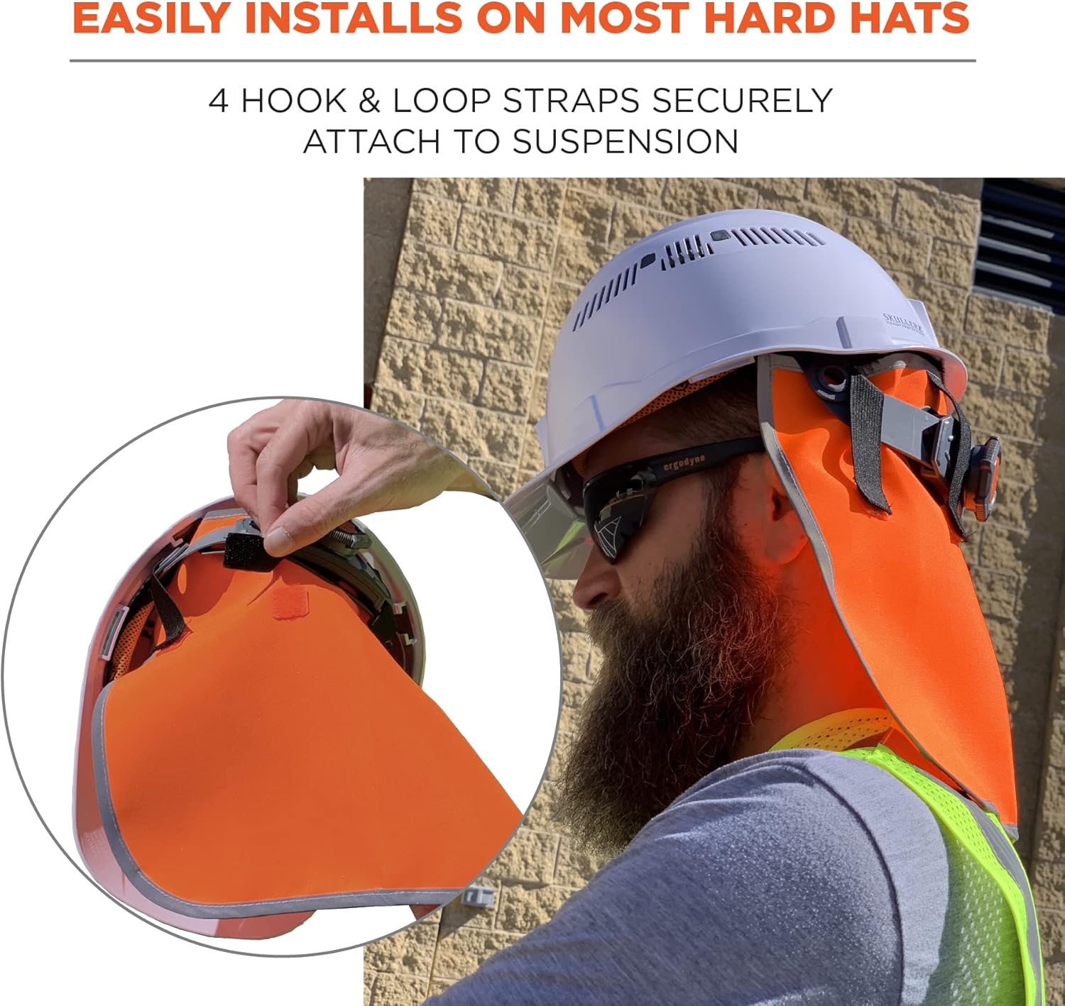 Ergodyne GloWear 8006 Hi-Vis Hard Hat Neck Shade