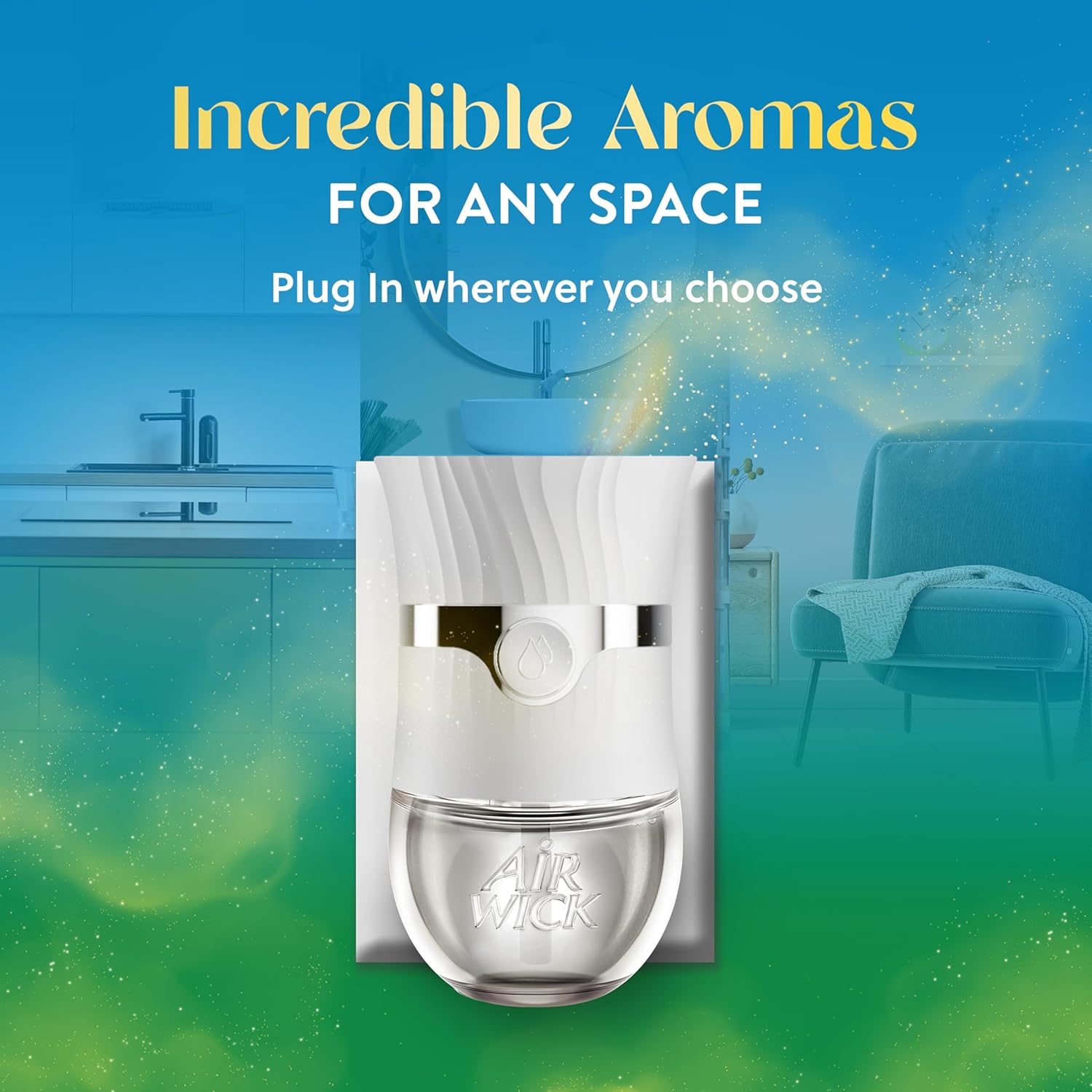 AIR WICK Plug in Scented Oil Refills, Fresh Linen, 5 pack