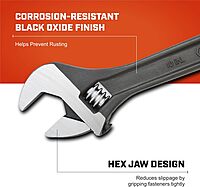 Crescent 10" Adjustable Black Oxide Wrench, Boxed - AT210BK