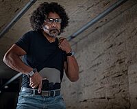 Caldwell Tac Ops Belly Band Holster with Adjustable Waistband and Elastic Pockets for Pistol