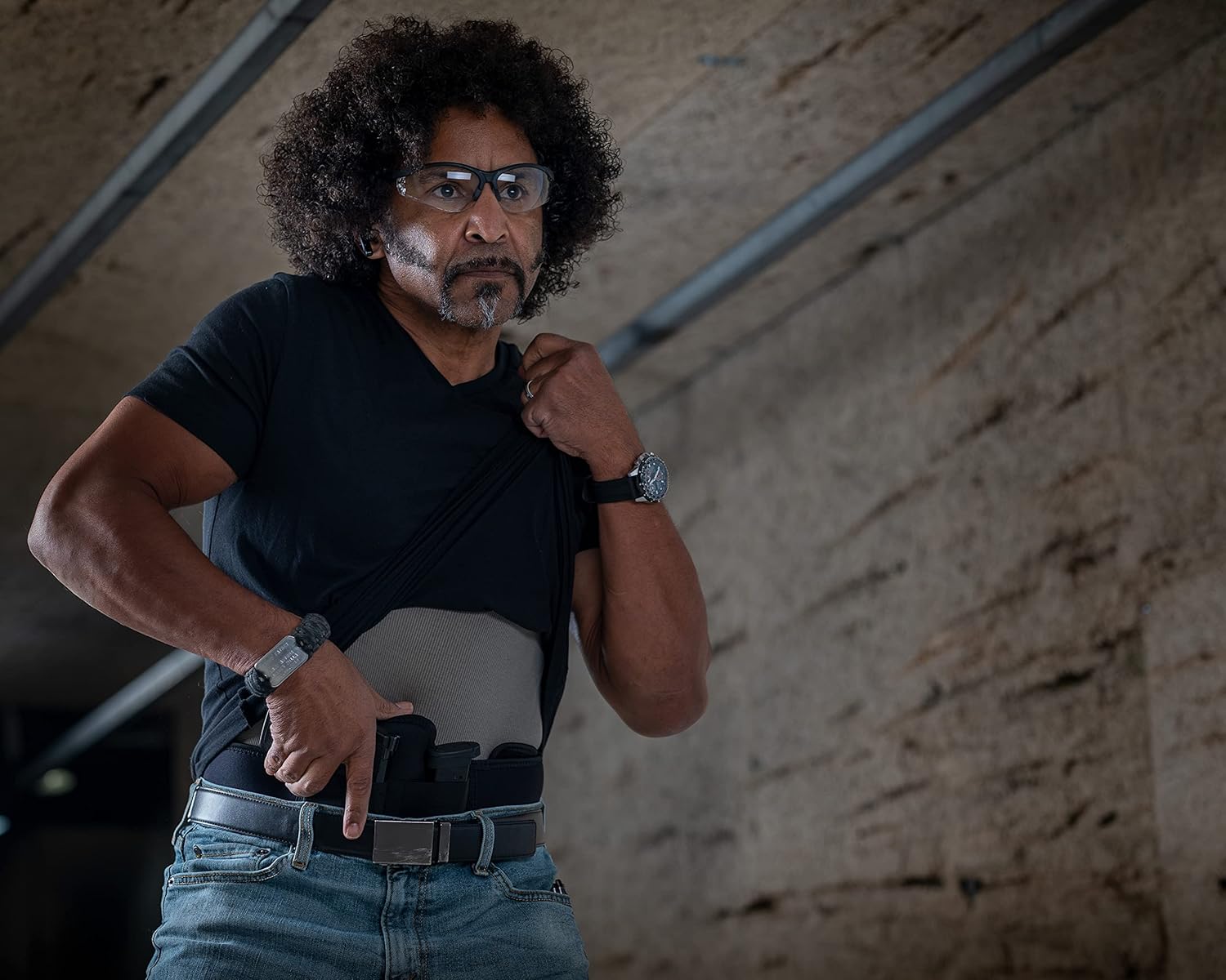 Caldwell Tac Ops Belly Band Holster with Adjustable Waistband and Elastic Pockets for Pistol