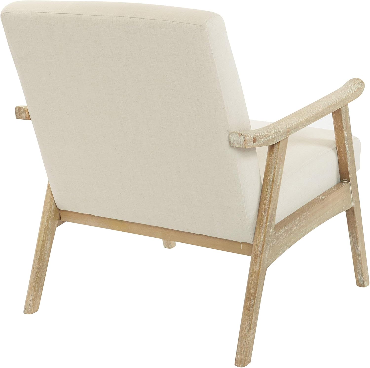 OSP Home Furnishings Weldon Chair in Linen Fabric with Brushed Natural Finished Frame