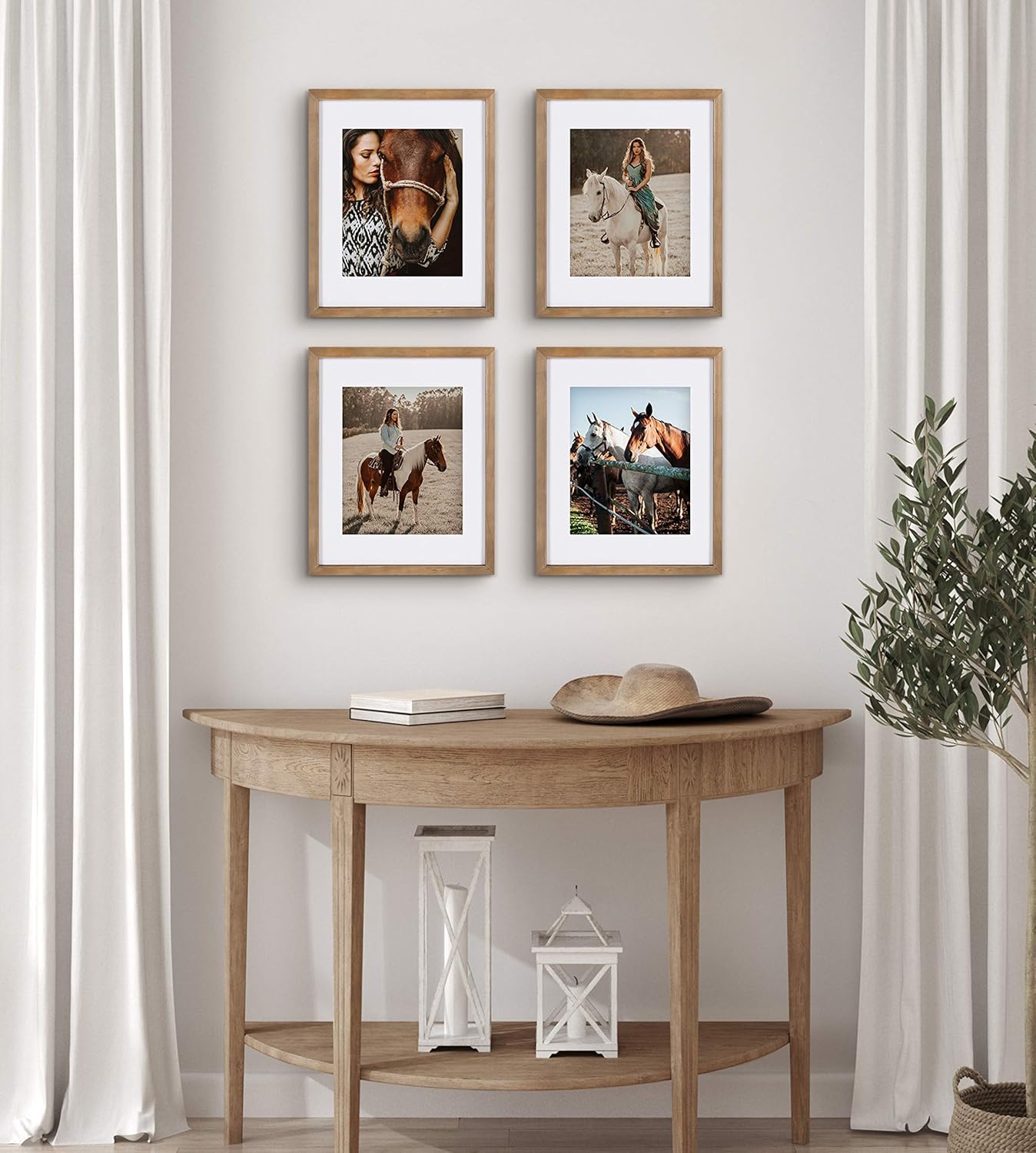 DESIGNOVATION Gallery Wood Photo Frame Set for Customizable Wall Display