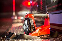 Streamlight 44335 Vulcan 180 HAZ-LO Vehicle Mount System Class I DIV.1 400-Lumen Rechargeable Lantern/Portable Scene Light with 12V DC Charger and Quick Release Shoulder Strap, Orange