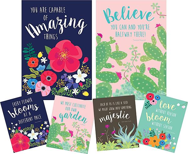 BARKER CREEK Art Print and Poster Set, Inspirational Classroom Decor