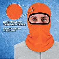 Ergodyne N-Ferno 6821 Winter Ski Mask Balaclava, Thermal Fleece Orange One Size Balaclava Face Mask - Fleece