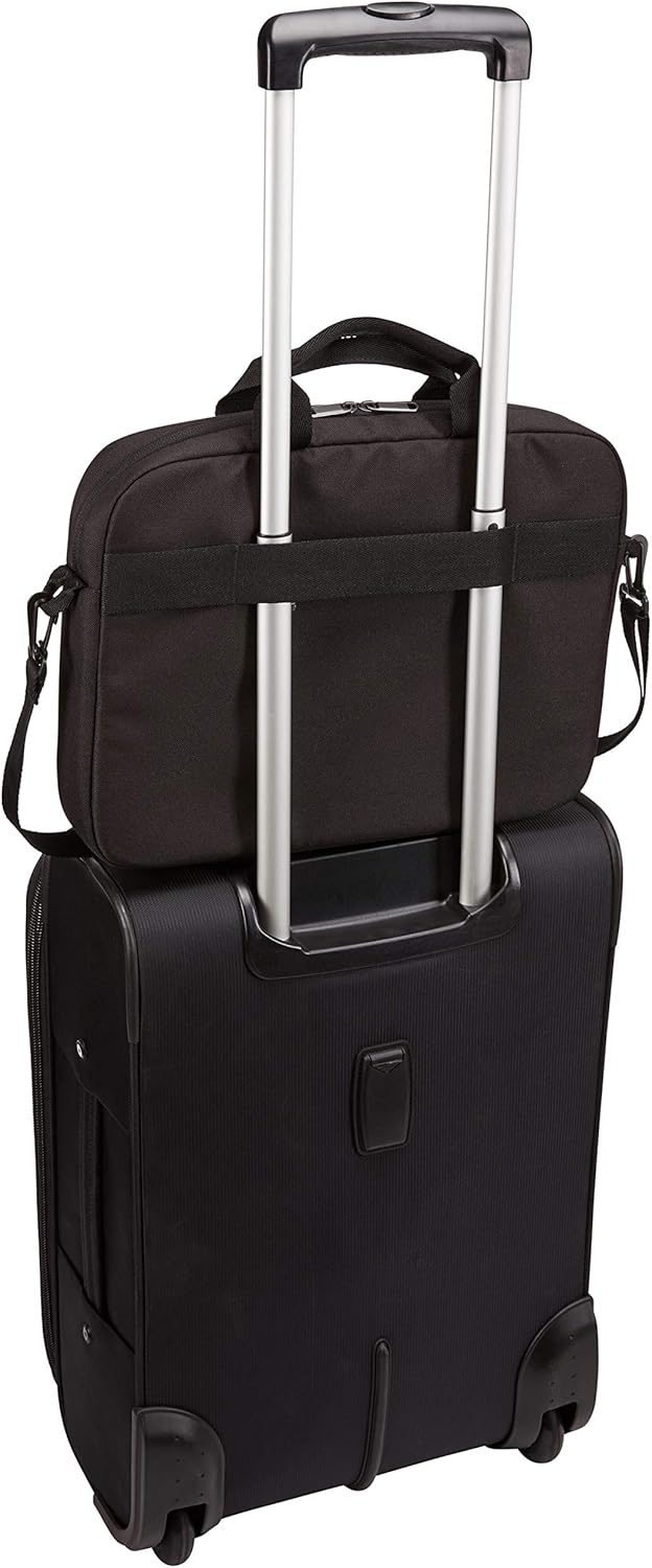 Case Logic Advantage Laptop Attache, Fits Devices Up to 14", Polyester, 14.6 x 2.8 x 13, Black