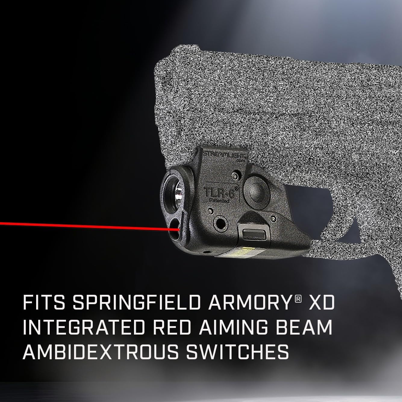 Streamlight 69291 TLR-6 100-Lumen Tactical Weapon Light with Integrated Red Aiming Laser Designed Exclusively and Solely
