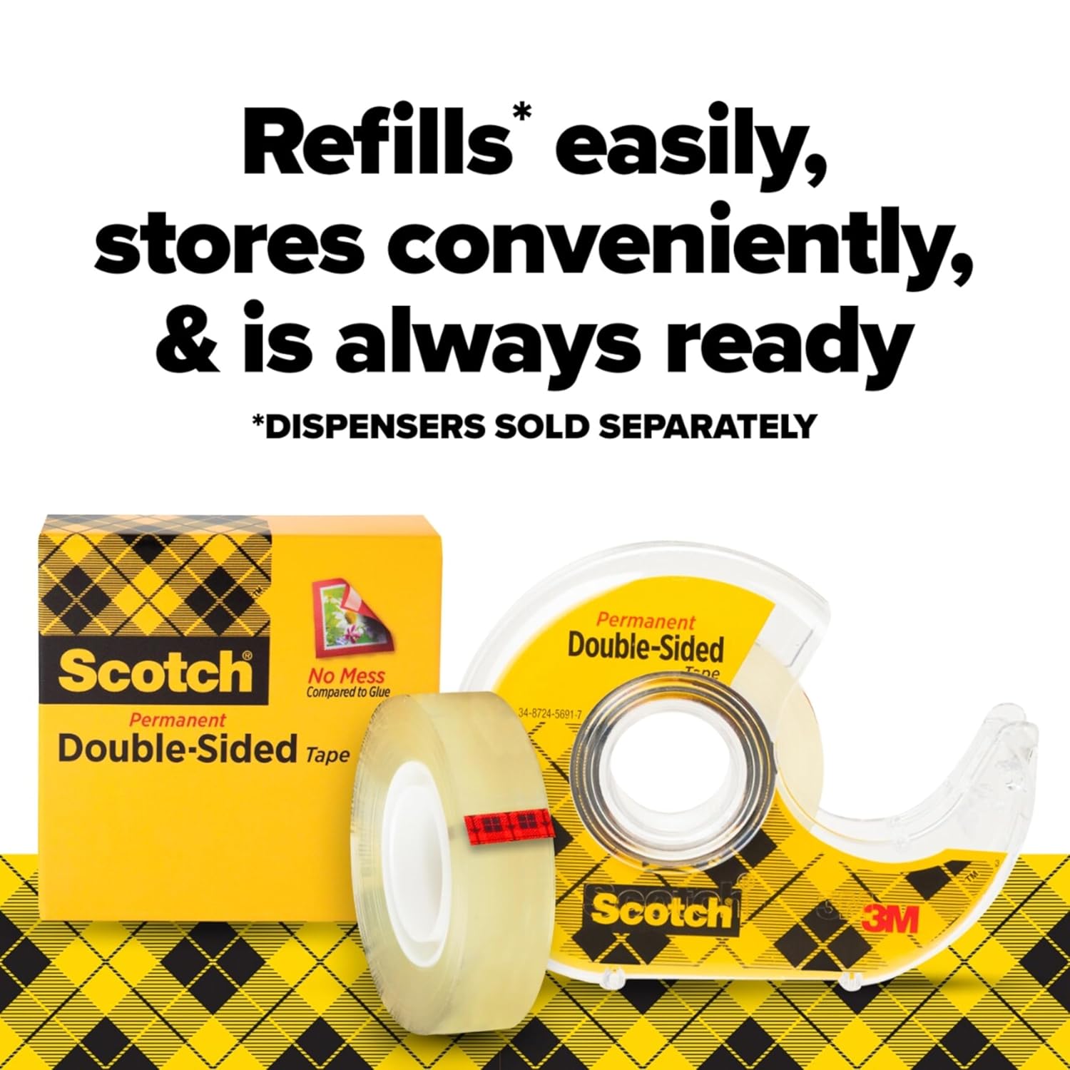 Scotch Double Sided Tape for Crafts, Scrapbooking, Teacher School Supplies, Arts and Crafts, Junk Journal Supplies
