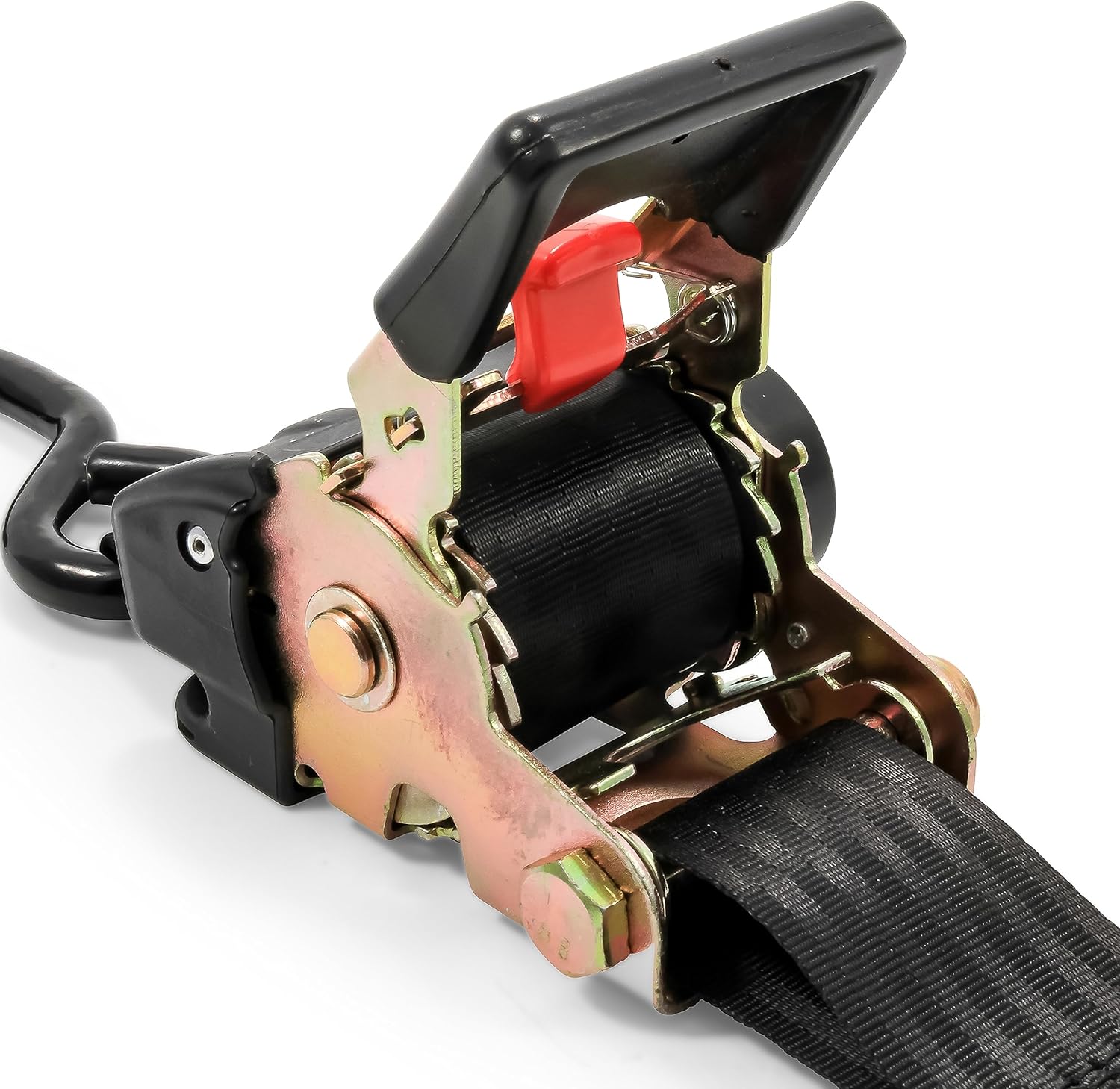 Camco Retractable Transom Tie Down Straps | Break Strength of 3,330lbs and Safe Working Load of 1,100lb | 2-Pack