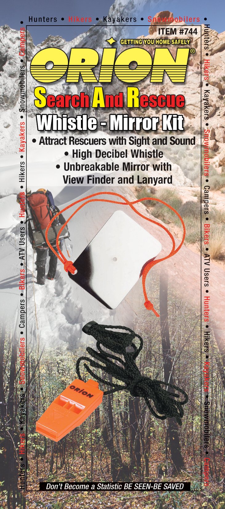 Orion Safety Products 744 Whistle and Mirror Kit