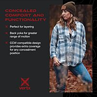 VERTX Women's Valley Flannel Plaid Shirt, Cotton Blend