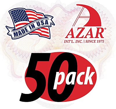 Azar Displays Glass-Filled Nylon Hooks, 1in, Black, Pack Of 50 Hooks