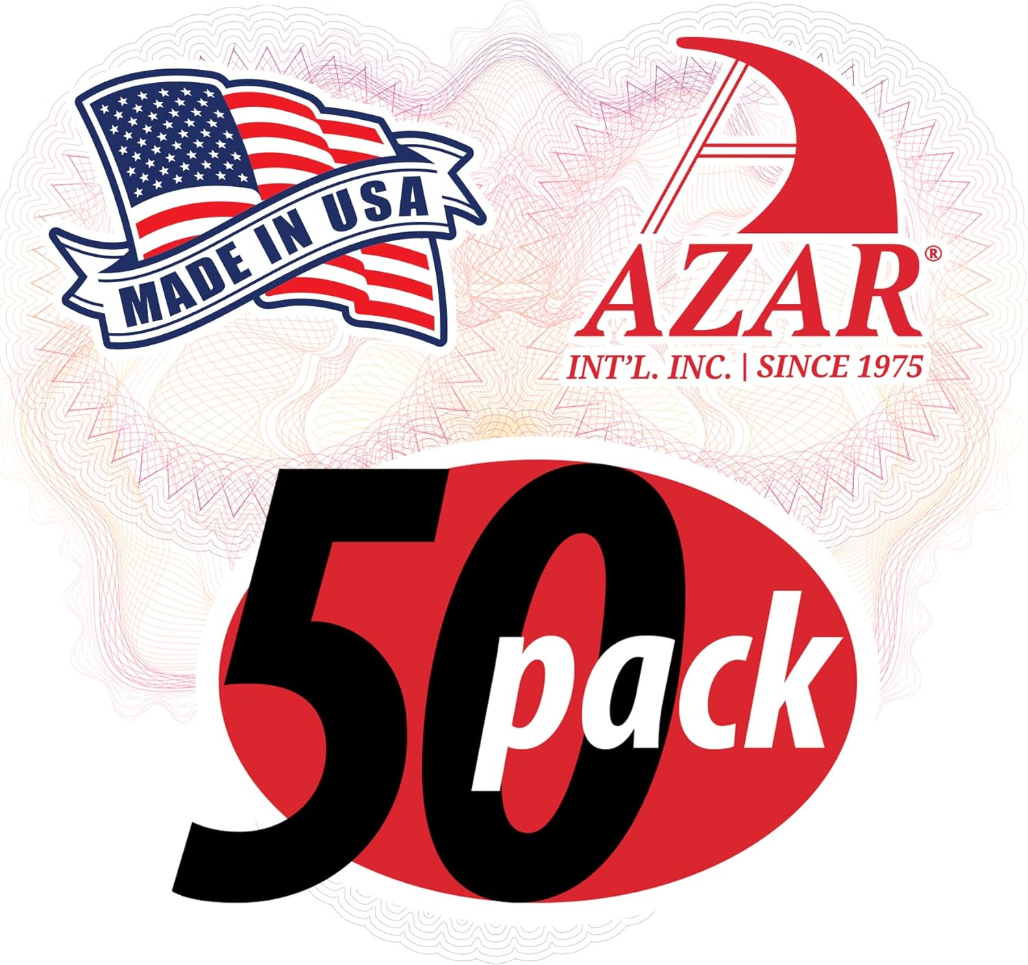 Azar Displays Lexan Locking Pegboard Hooks - Pack of 50