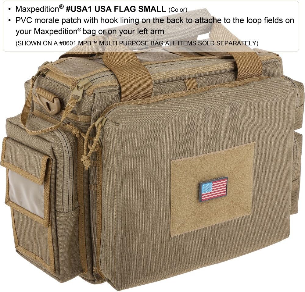 MAXPEDITION Gear Small USA Flag Patch 2 x 1-Inch