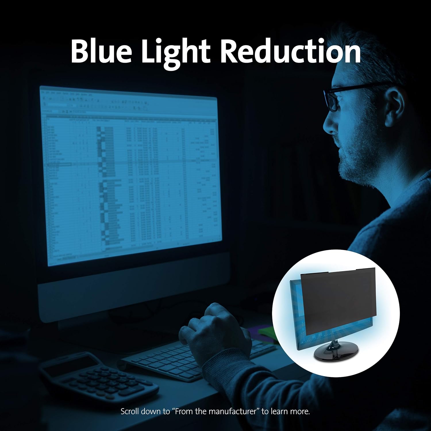 Kensington MagPro Monitor Privacy Screen with Magnetic Strip