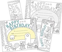 BARKER CREEK Recognition Awards and Bookmarks, Color Me Happy Birthday, 30 Awards that measure 6-3/8" x 5-1/2", 30 Bookmarks that measure 2-1/8" x 5-1/2", 30/Pack (427)