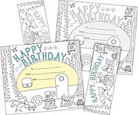 BARKER CREEK Recognition Awards and Bookmarks, Color Me Happy Birthday, 30 Awards that measure 6-3/8" x 5-1/2"