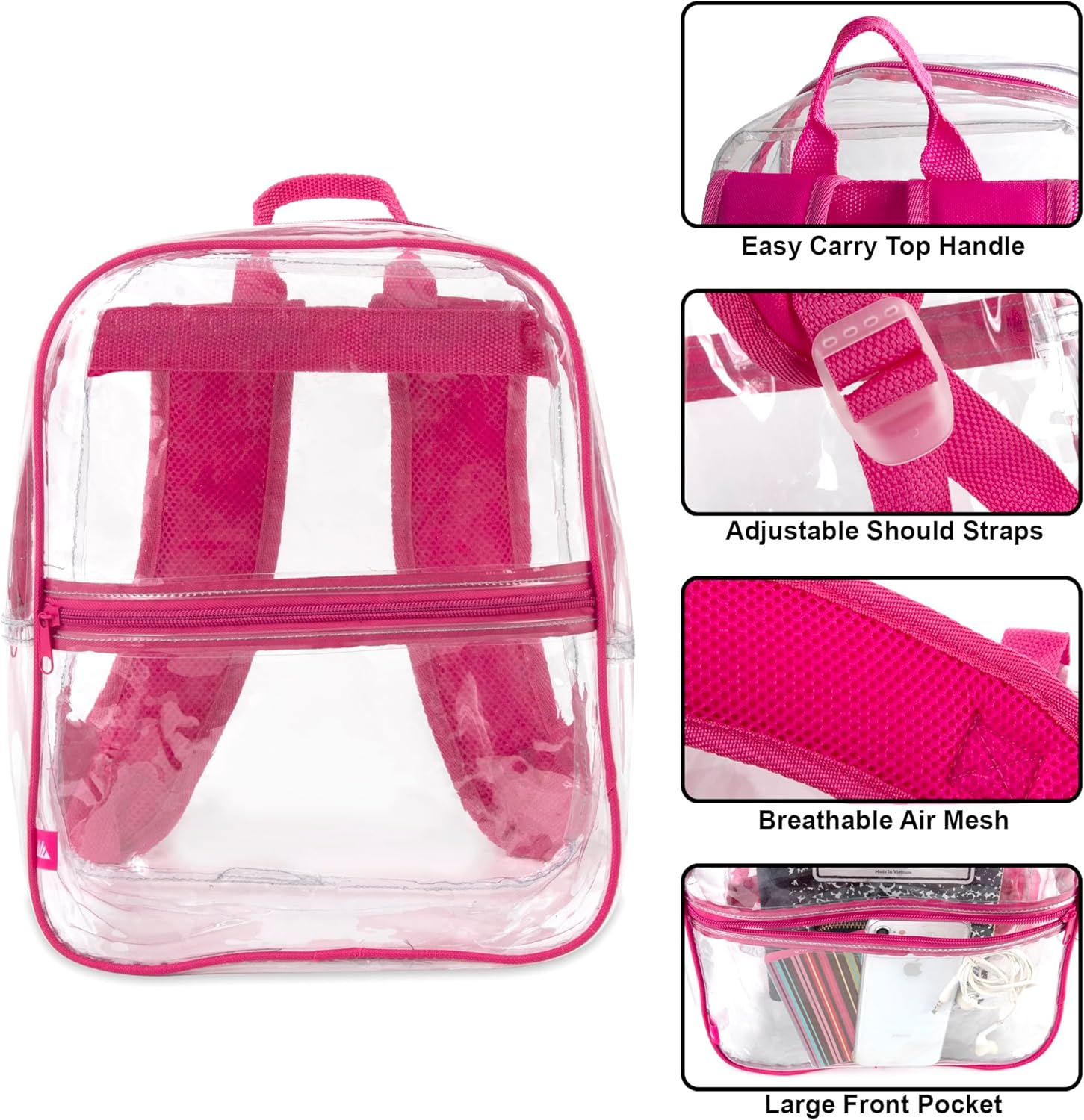 TRAILMAKER Mini Clear Stadium-Approved Backpack