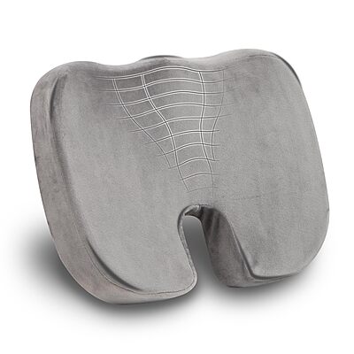 Mind Reader Memory Foam Seat Cushion with Air-Cloud Technology, Ergonomic Pressure Relief for Office Chair, Car