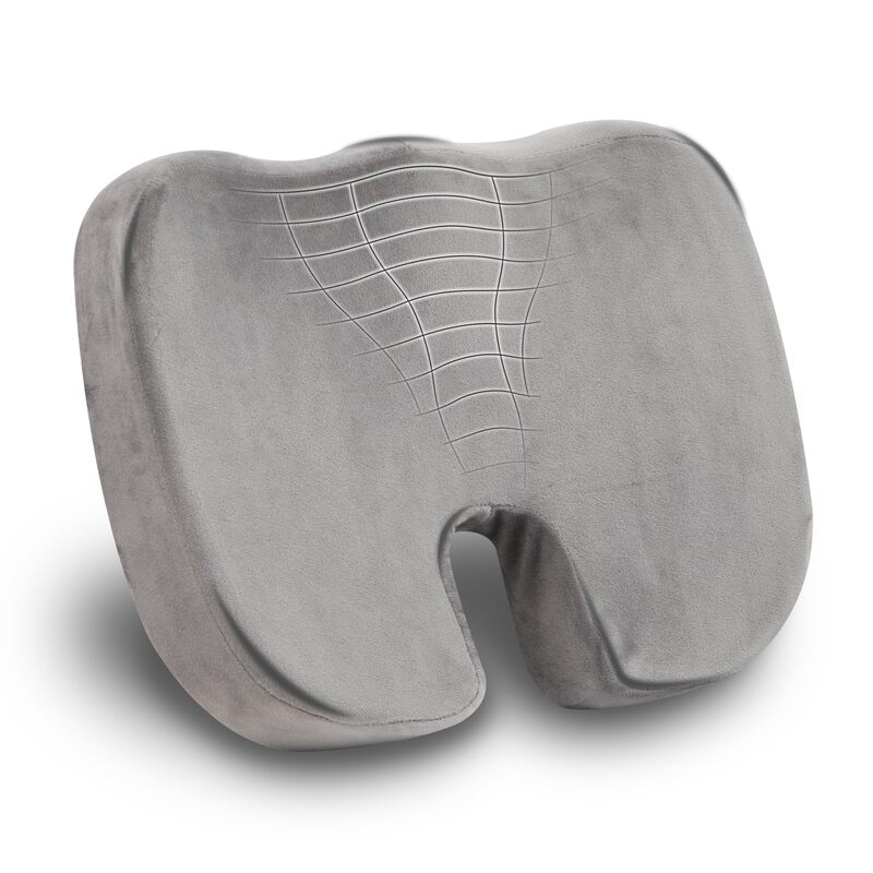 Mind Reader Memory Foam Seat Cushion with Air-Cloud Technology, Ergonomic Pressure Relief for Office Chair, Car