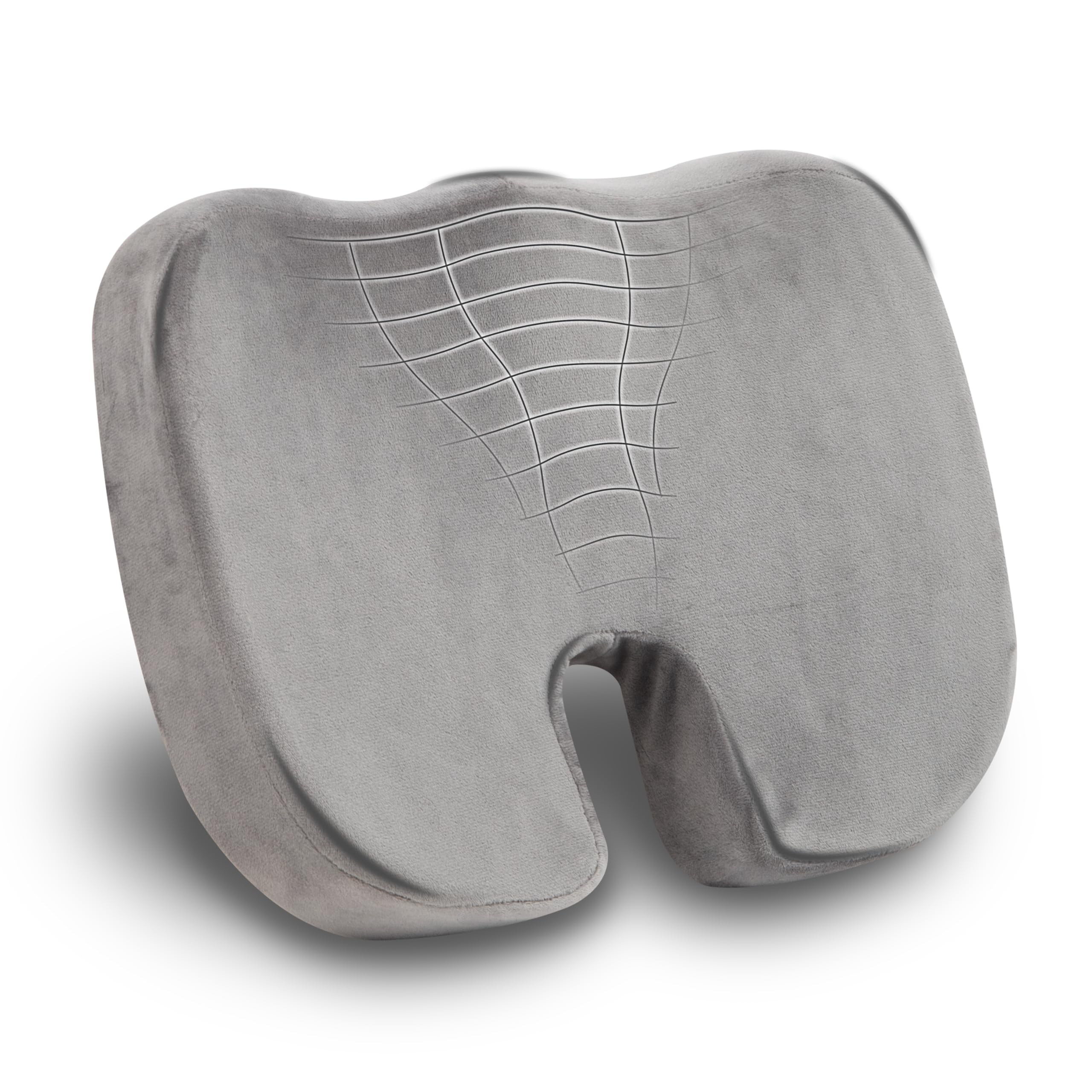 Mind Reader Memory Foam Seat Cushion with Air-Cloud Technology, Ergonomic Pressure Relief for Office Chair, Car