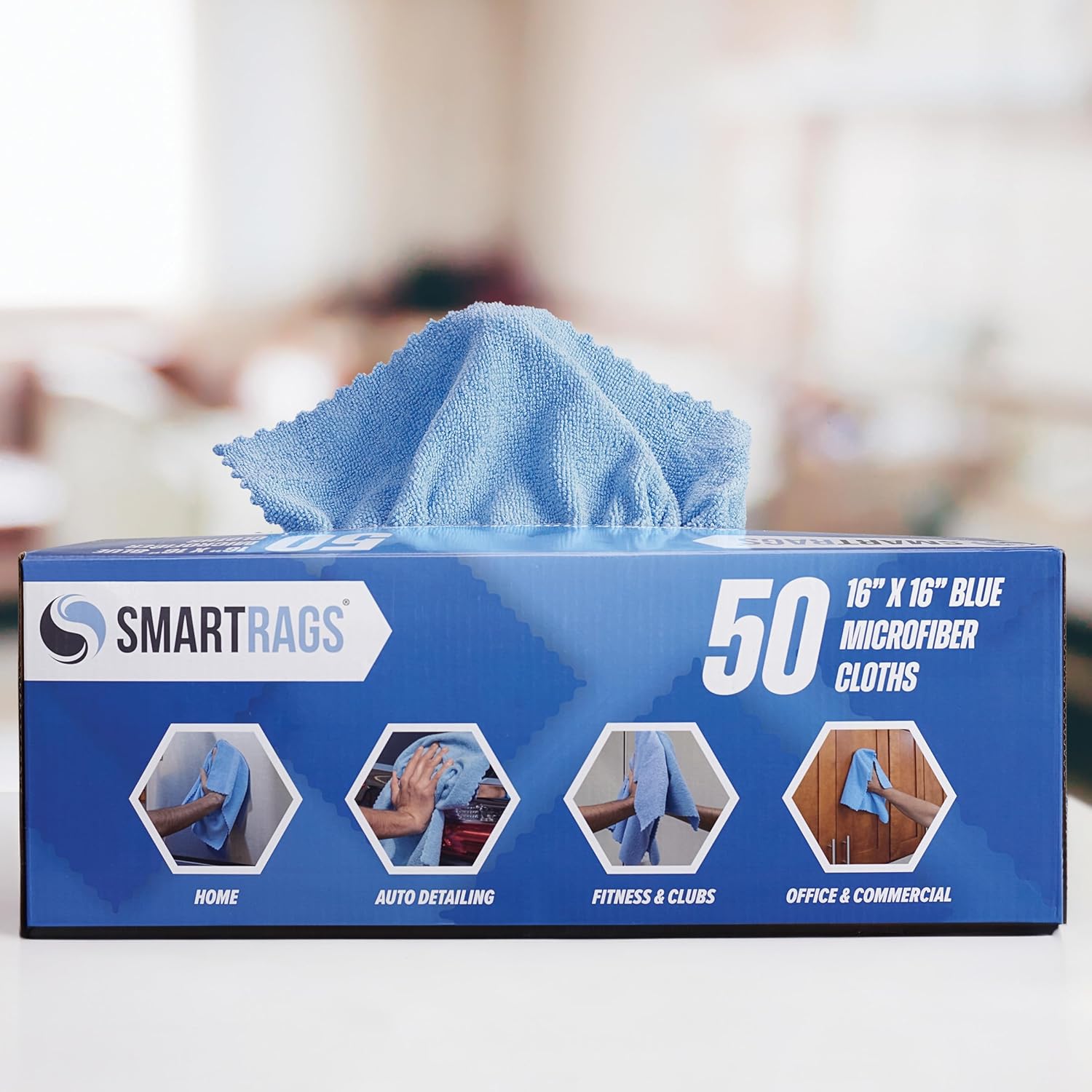 HOSPECO SmartRags Disposable Microfiber Towels, 16 x 16 in, 215 GSM
