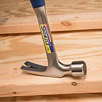 ESTWING Framing Hammer - 22 oz Straight Rip Claw with Milled Face & Shock Reduction Grip - E3-22SMR Milled Face 22 oz