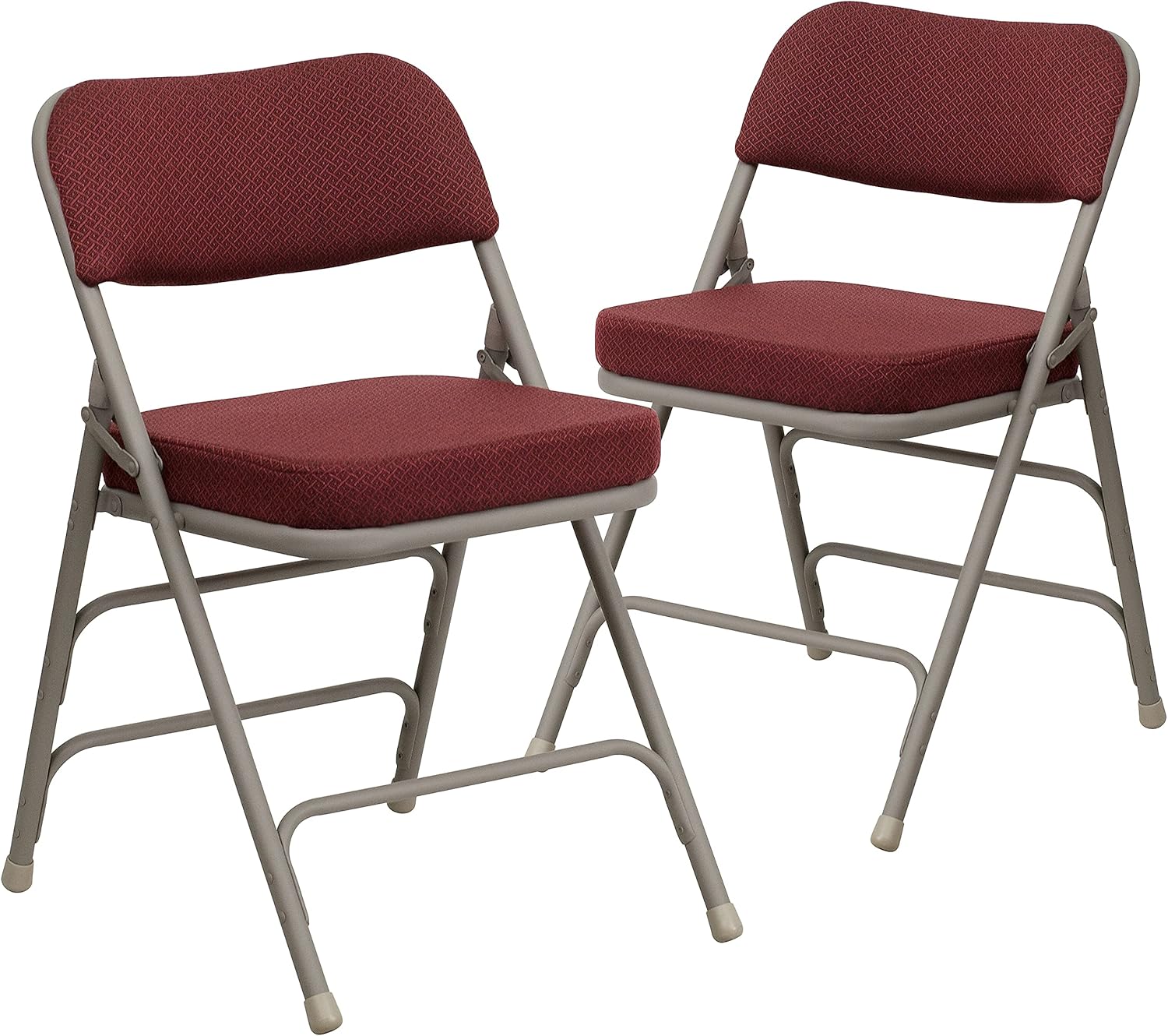 FLASH FURNITURE Hercules Series Metal Folding Chairs with Cushioned Fabric Seats