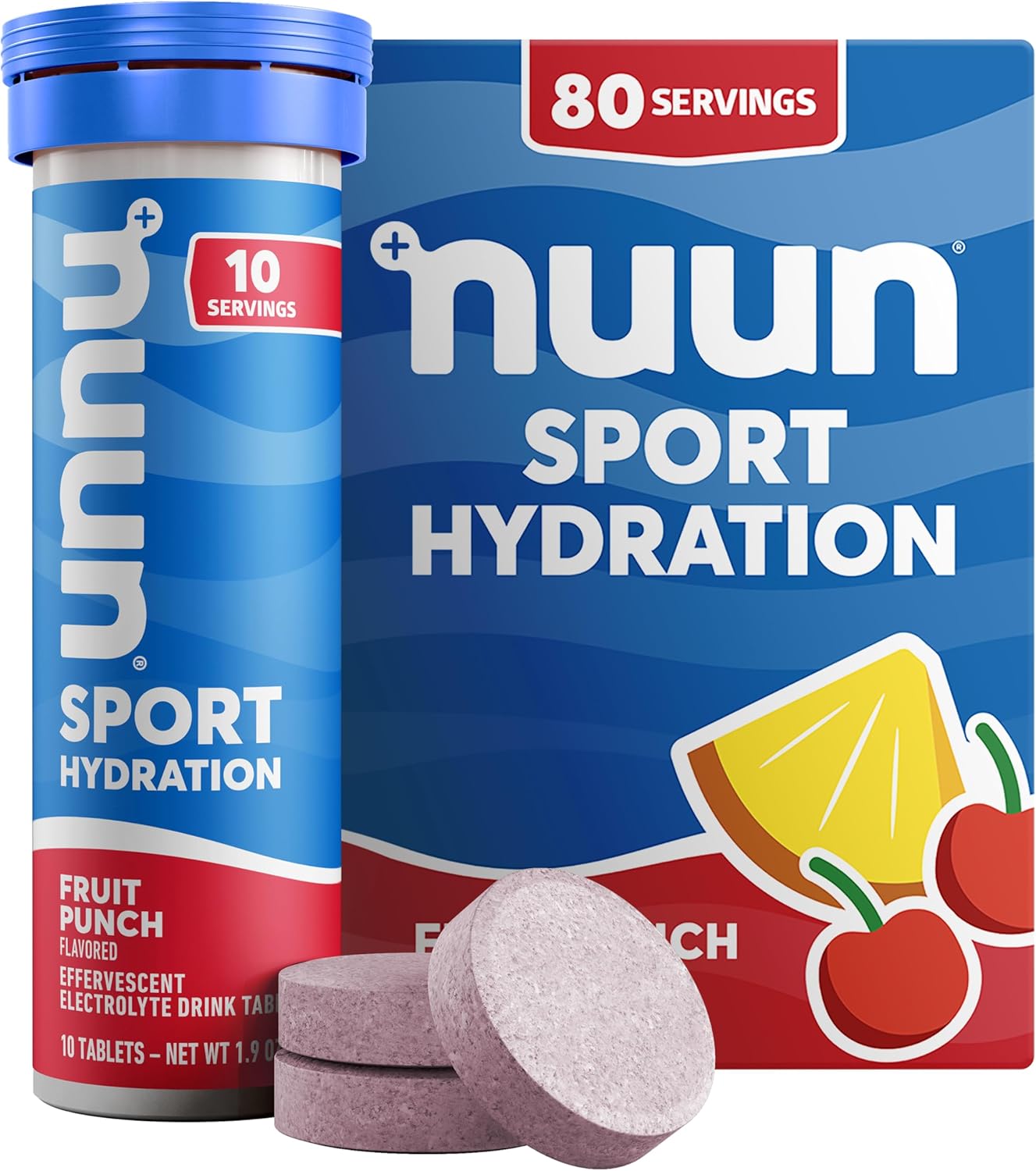 NUUN Sport Electrolyte Tablets with Magnesium, Calcium, Potassium, Chloride & Sodium, Gluten Free & Vegan